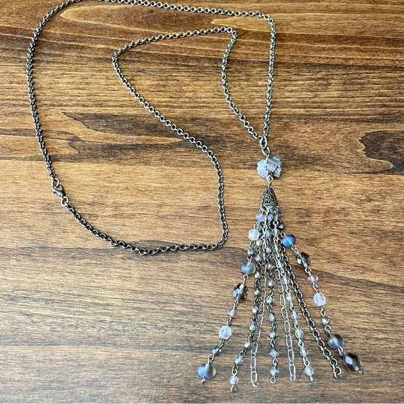 Julio Designs Polka Necklace | Handmade | Long Necklace | Layering Necklace - Picture 2 of 10